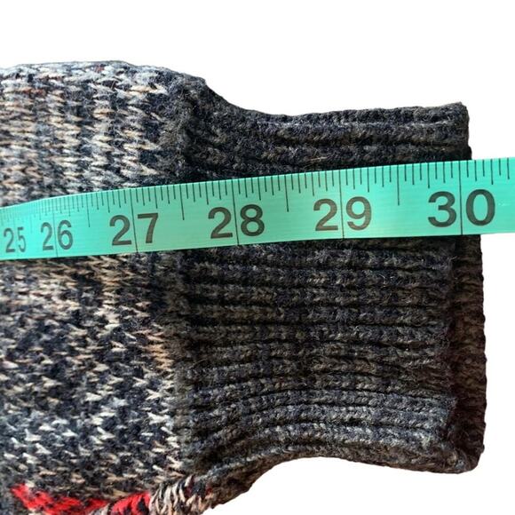 Vintage Plaid Cardigan Large Jacquard Knit VNeck 80s Sasson - Picture 12 of 15